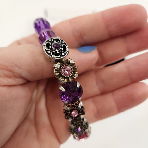 Avon Stretch Bracelet Lot Metallic Mix / Mix & Stack Beaded NEW - Picture 8 of 8